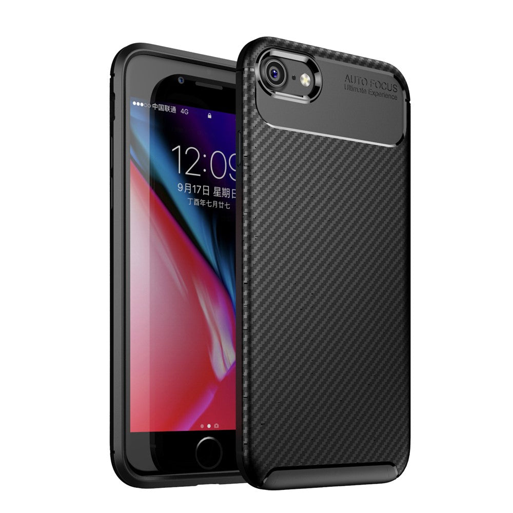 Beetle Series Carbon Fiber TPU Protection Cellphone Case for iPhone 7 / 8 / SE (2020) / SE (2022)