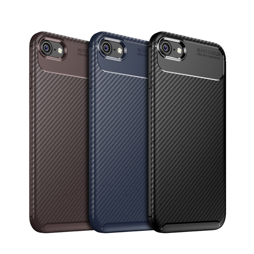 Beetle Series Carbon Fiber TPU Protection Cellphone Case for iPhone 7 / 8 / SE (2020) / SE (2022)