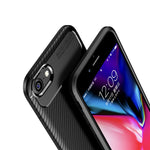 Beetle Series Carbon Fiber TPU Protection Cellphone Case for iPhone 7 / 8 / SE (2020) / SE (2022)
