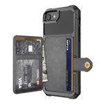 PU Leather Coated TPU Wallet Kickstand Casing with Built-in Magnetic Sheet for iPhone 8 / 7 / 6s / 6 / SE (2020) / SE (2022) 4.7 inch