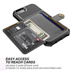 PU Leather Coated TPU Wallet Kickstand Casing with Built-in Magnetic Sheet for iPhone 8 / 7 / 6s / 6 / SE (2020) / SE (2022) 4.7 inch