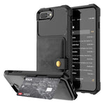 PU Leather Coated TPU Wallet Kickstand Casing with Built-in Magnetic Sheet for iPhone 8 Plus / 7 Plus / 6s Plus / 6 Plus