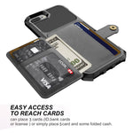 PU Leather Coated TPU Wallet Kickstand Casing with Built-in Magnetic Sheet for iPhone 8 Plus / 7 Plus / 6s Plus / 6 Plus