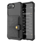 PU Leather Coated TPU Wallet Kickstand Casing with Built-in Magnetic Sheet for iPhone 8 Plus / 7 Plus / 6s Plus / 6 Plus