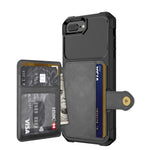 PU Leather Coated TPU Wallet Kickstand Casing with Built-in Magnetic Sheet for iPhone 8 Plus / 7 Plus / 6s Plus / 6 Plus