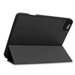 For iPad Pro 12.9 (2022) / (2021) / (2020) / (2018) PU Leather Stable Tri-fold Stand Stand Tablet Flip Case [with Pen Slot]