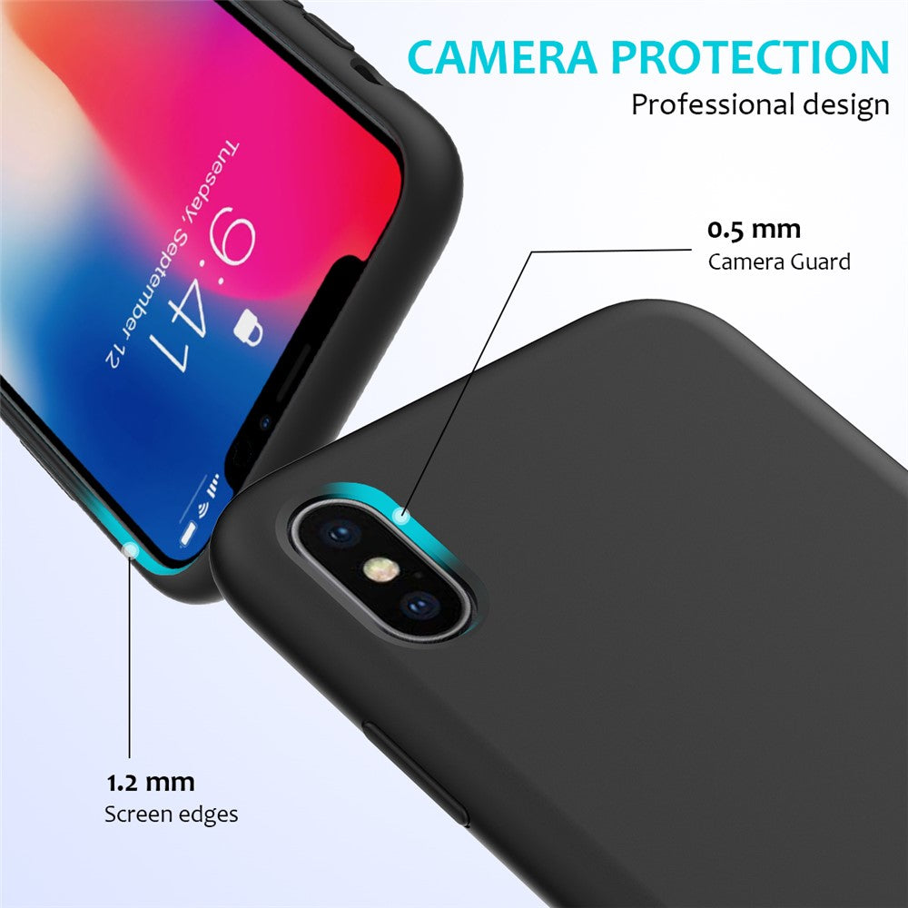 Edge Wrapped Liquid Silicone Case for iPhone XS Max 6.5 inch
