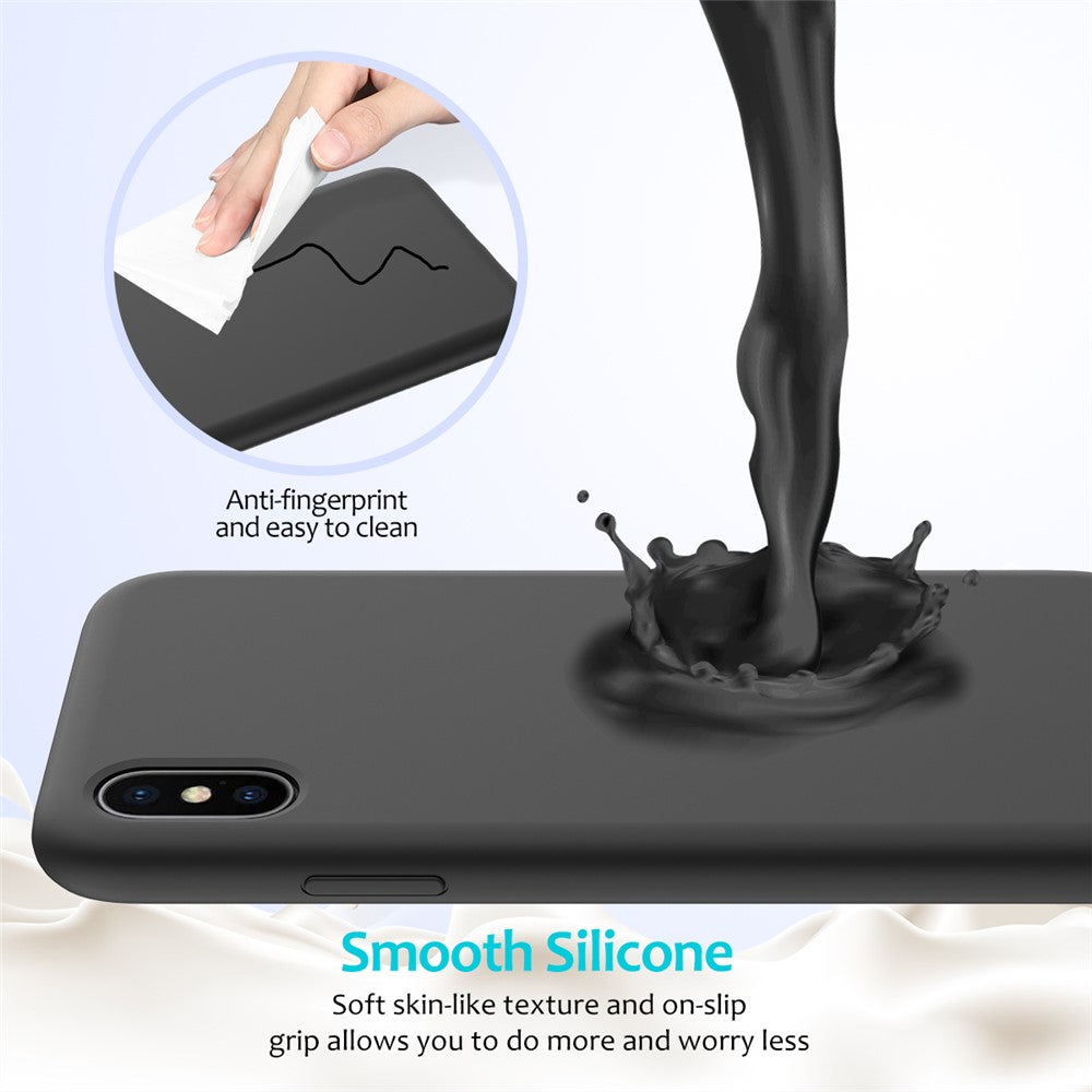 Edge Wrapped Liquid Silicone Case for iPhone XS Max 6.5 inch