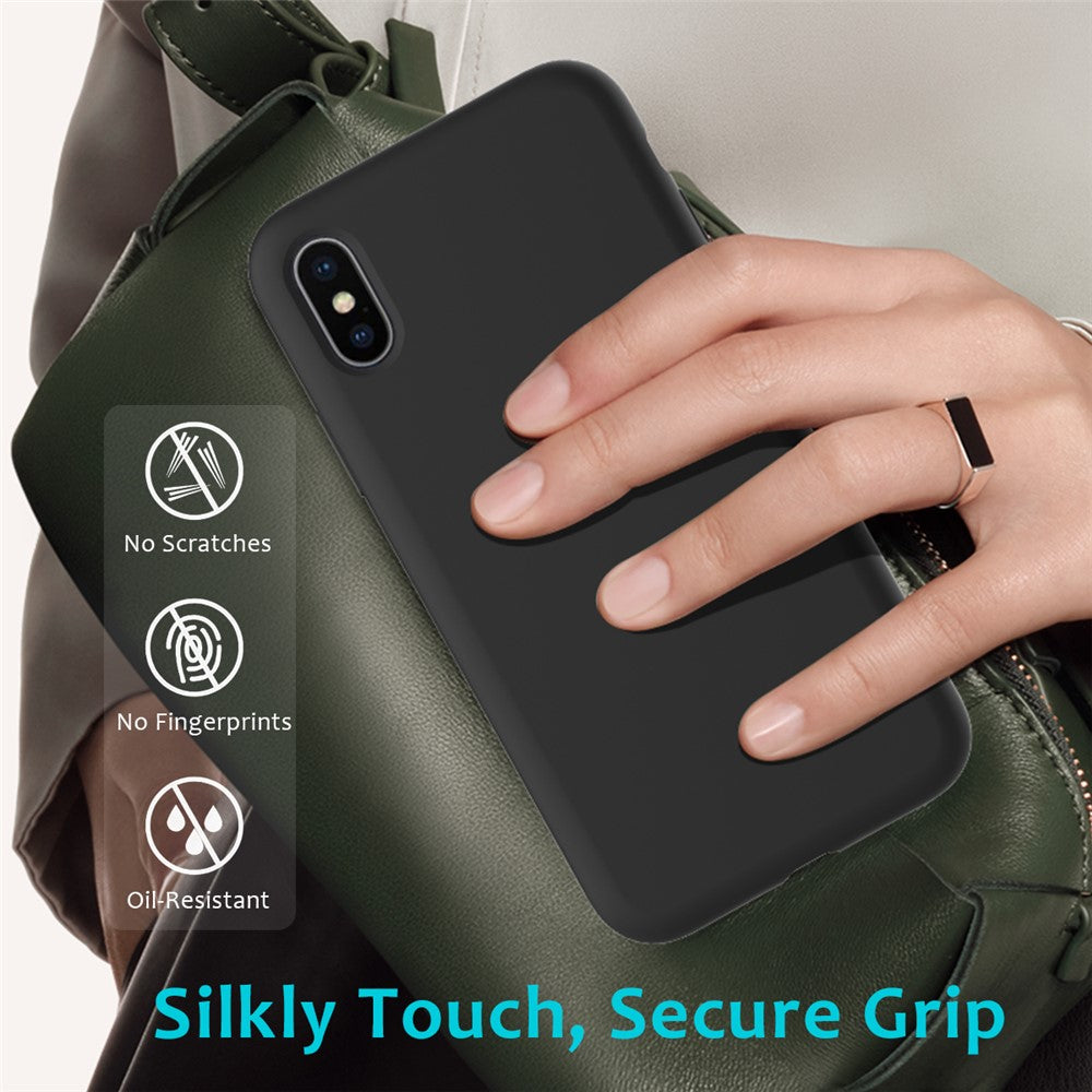 Edge Wrapped Liquid Silicone Case for iPhone XS Max 6.5 inch
