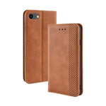 For iPhone 7/8/SE (2020)/SE (2022) Vintage Style PU Leather Wallet Shell Cover Case with Foldable Stand