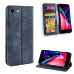 For iPhone 7/8/SE (2020)/SE (2022) Vintage Style PU Leather Wallet Shell Cover Case with Foldable Stand