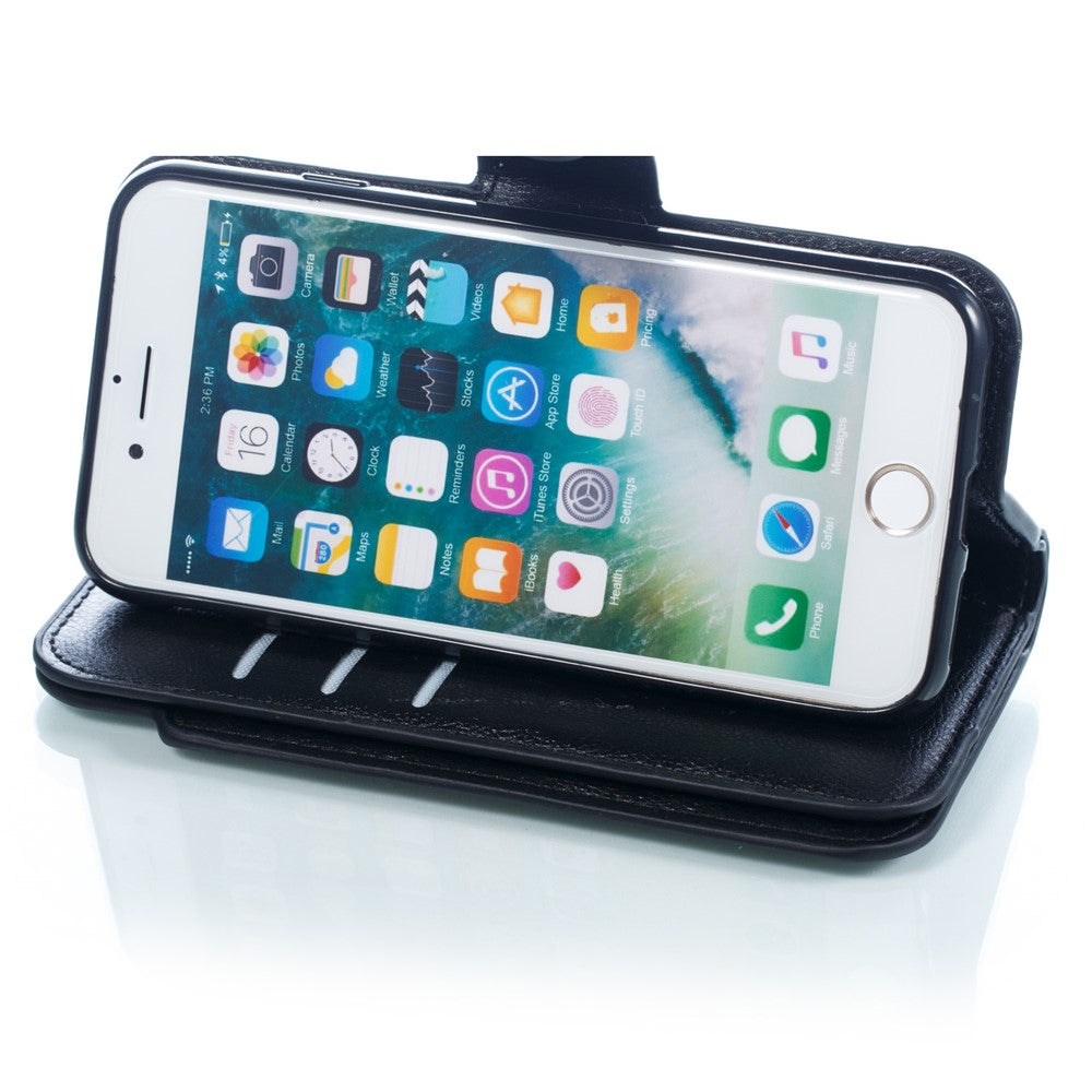 9 kortpladser Crazy Horse læder pung mobilcover til iPhone 7/8/SE (2020)/SE (2022) 4.7 tommer
