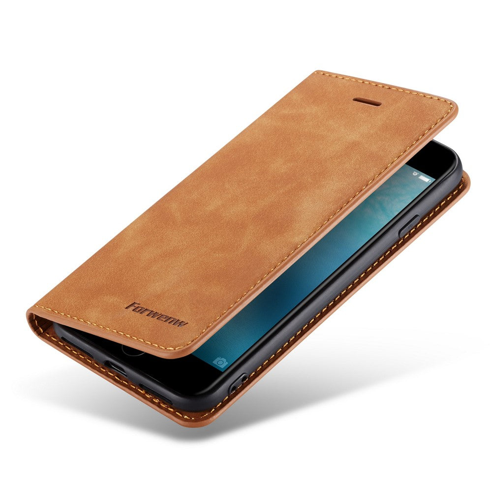 FORWENW Fantasy Series Silky Touch Leather Wallet Case for iPhone 7/8/SE (2020)/SE (2022)