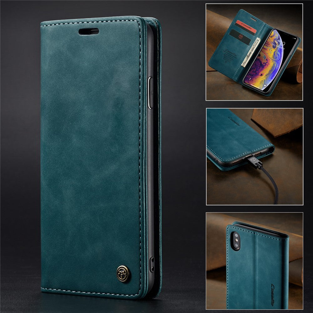 CASEME 013 Series PU Leather Wallet Mobile Phone Shell with Stand for iPhone XS Max 6.5 inch