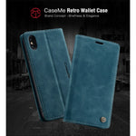 CASEME 013 Series PU Leather Wallet Mobile Phone Shell with Stand for iPhone XS Max 6.5 inch