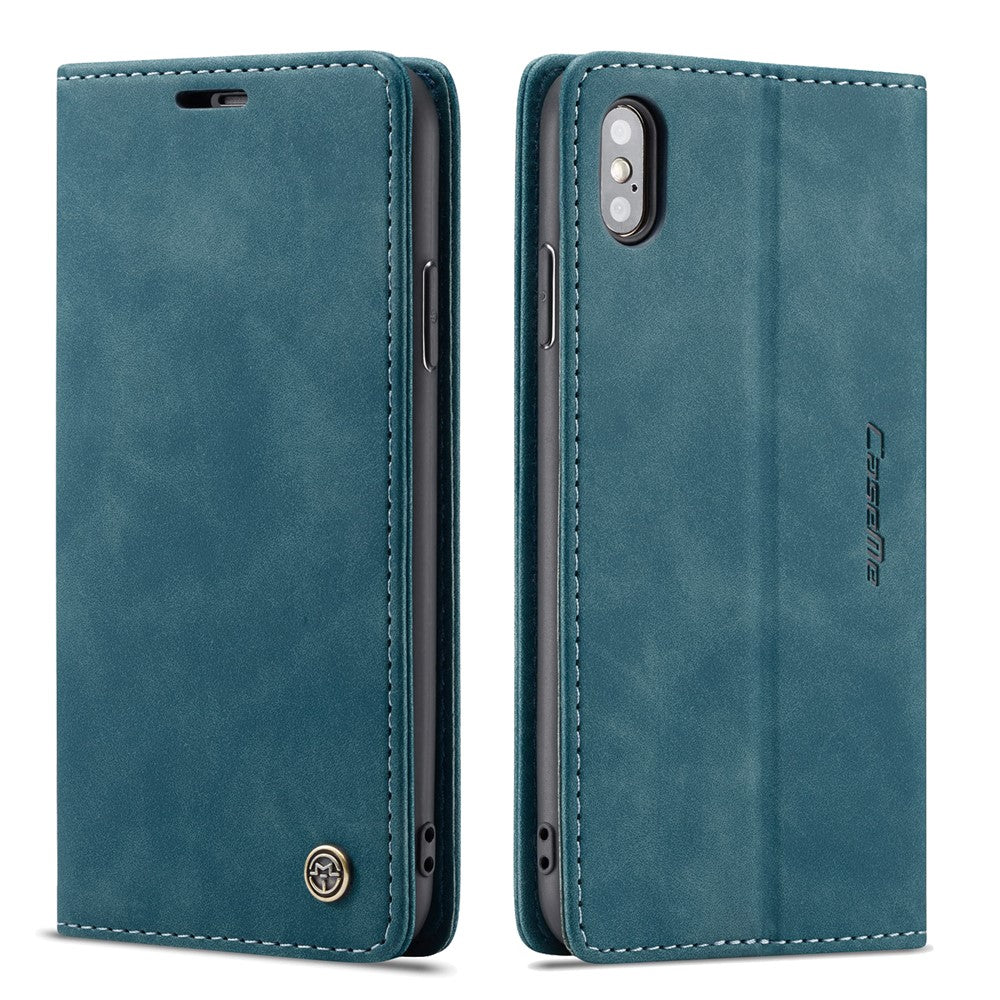 CASEME 013 Series PU Leather Wallet Mobile Phone Shell with Stand for iPhone XS Max 6.5 inch