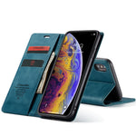 CASEME 013 Series PU Leather Wallet Mobile Phone Shell with Stand for iPhone XS Max 6.5 inch