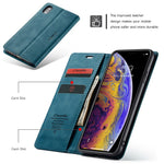CASEME 013 Series PU Leather Wallet Mobile Phone Shell with Stand for iPhone XS Max 6.5 inch