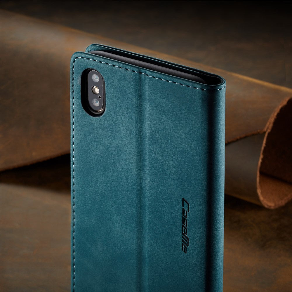 CASEME 013 Series PU Leather Wallet Mobile Phone Shell with Stand for iPhone XS Max 6.5 inch