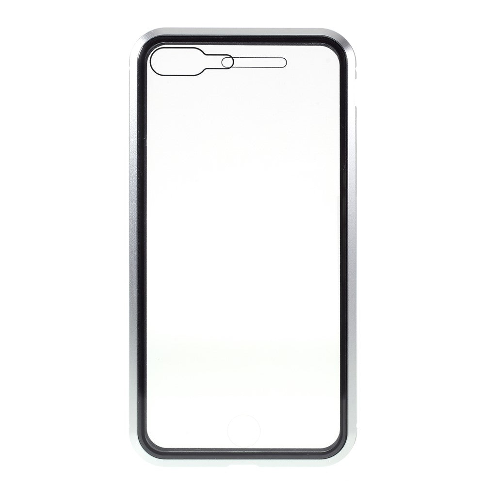 Magnetic Frame Tempered Glass Phone Shell All-Round Full Protection for iPhone 8 Plus / 7 Plus 5.5 inch