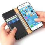 Auto-absorbed PU Leather Wallet Stand Case for iPhone 8/7/SE (2020)/SE (2022)