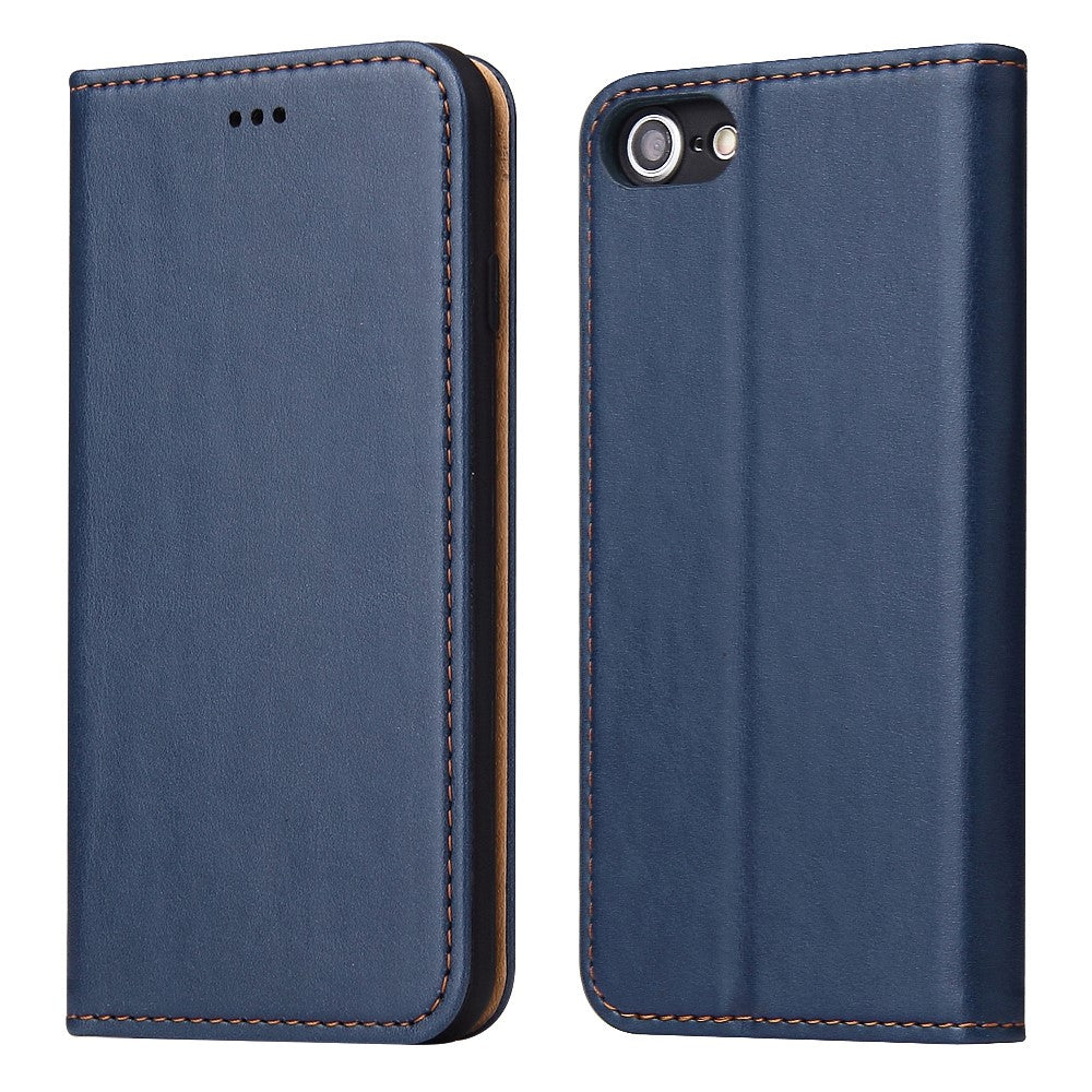 Auto-absorbed PU Leather Wallet Stand Case for iPhone 8/7/SE (2020)/SE (2022)