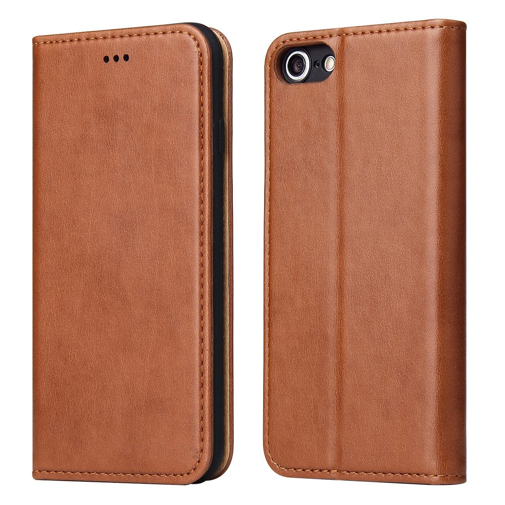 Auto-absorbed PU Leather Wallet Stand Case for iPhone 8/7/SE (2020)/SE (2022)