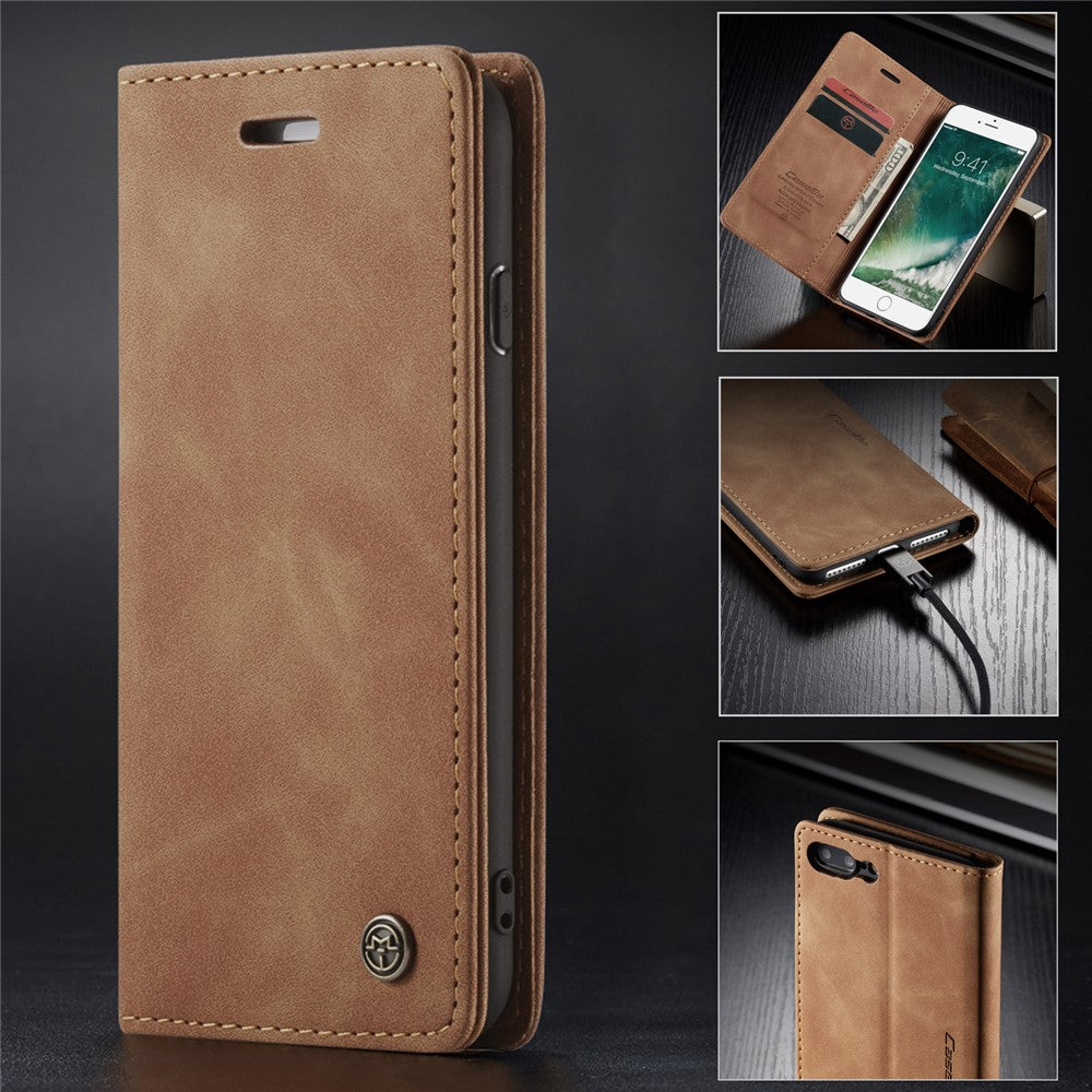 CASEME 013 Series Auto-absorbed PU Leather Wallet Stand Case for iPhone 7 Plus  / 8 Plus 5.5 inch