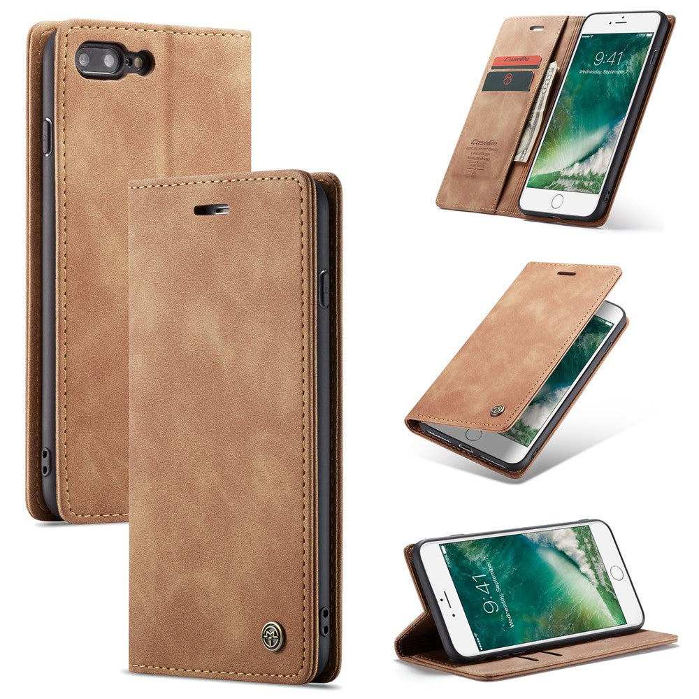 CASEME 013 Series Auto-absorbed PU Leather Wallet Stand Case for iPhone 7 Plus  / 8 Plus 5.5 inch
