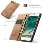 CASEME 013 Series Auto-absorbed PU Leather Wallet Stand Case for iPhone 7 Plus  / 8 Plus 5.5 inch