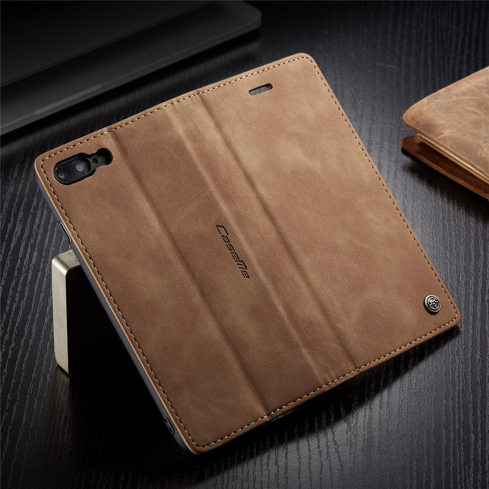 CASEME 013 Series Auto-absorbed PU Leather Wallet Stand Case for iPhone 7 Plus  / 8 Plus 5.5 inch