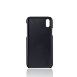 Dual Card Slots PU Leather Coated PC Case for iPhone XS Max 6.5 inch