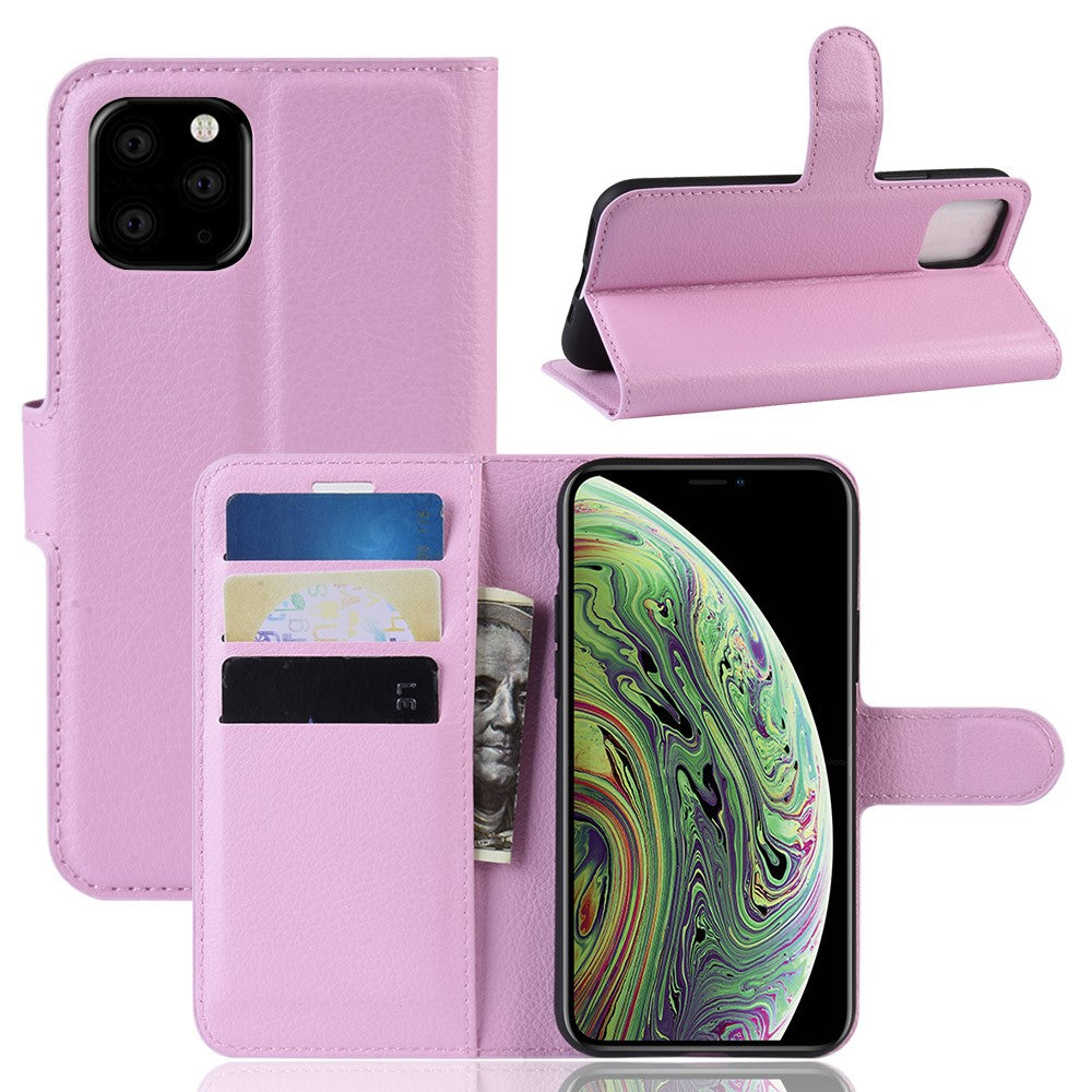 Litchi Skindpung Læder Stand Case til iPhone 11 Pro 5,8 tommer (2019)