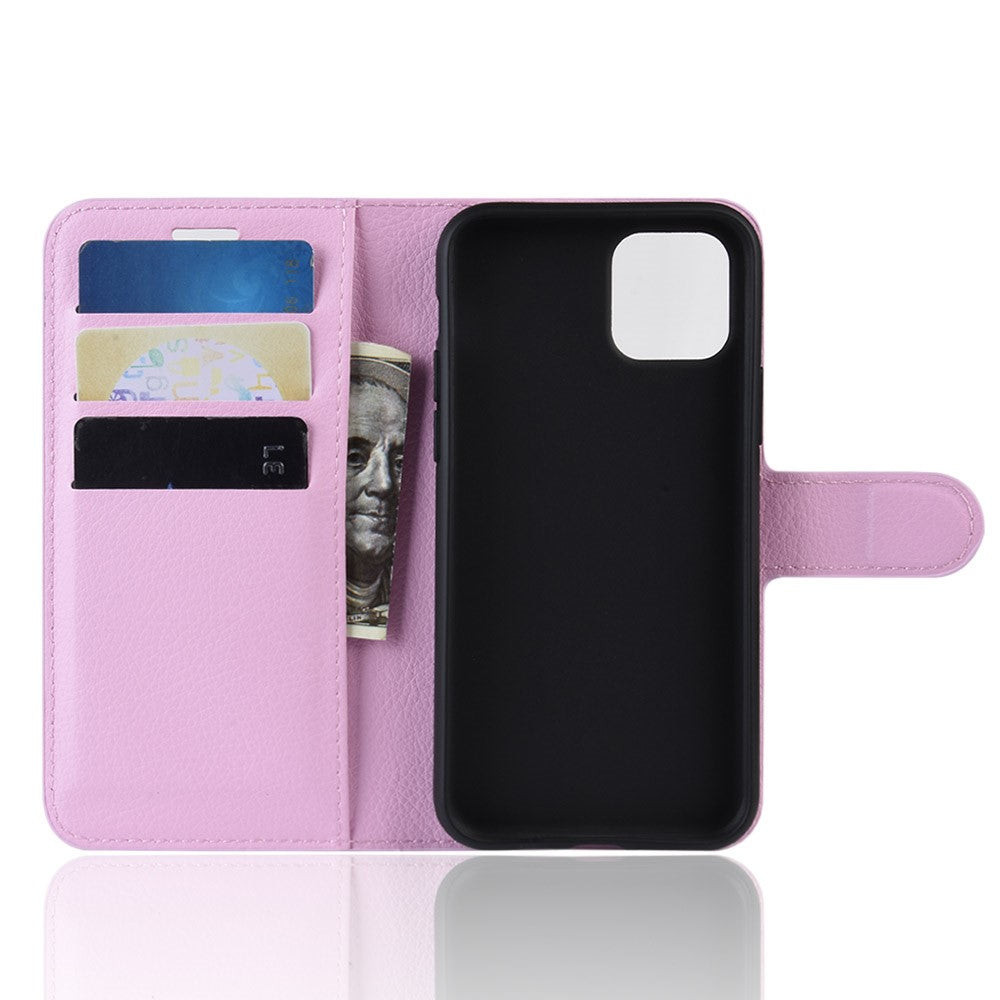 Litchi Skindpung Læder Stand Case til iPhone 11 Pro 5,8 tommer (2019)