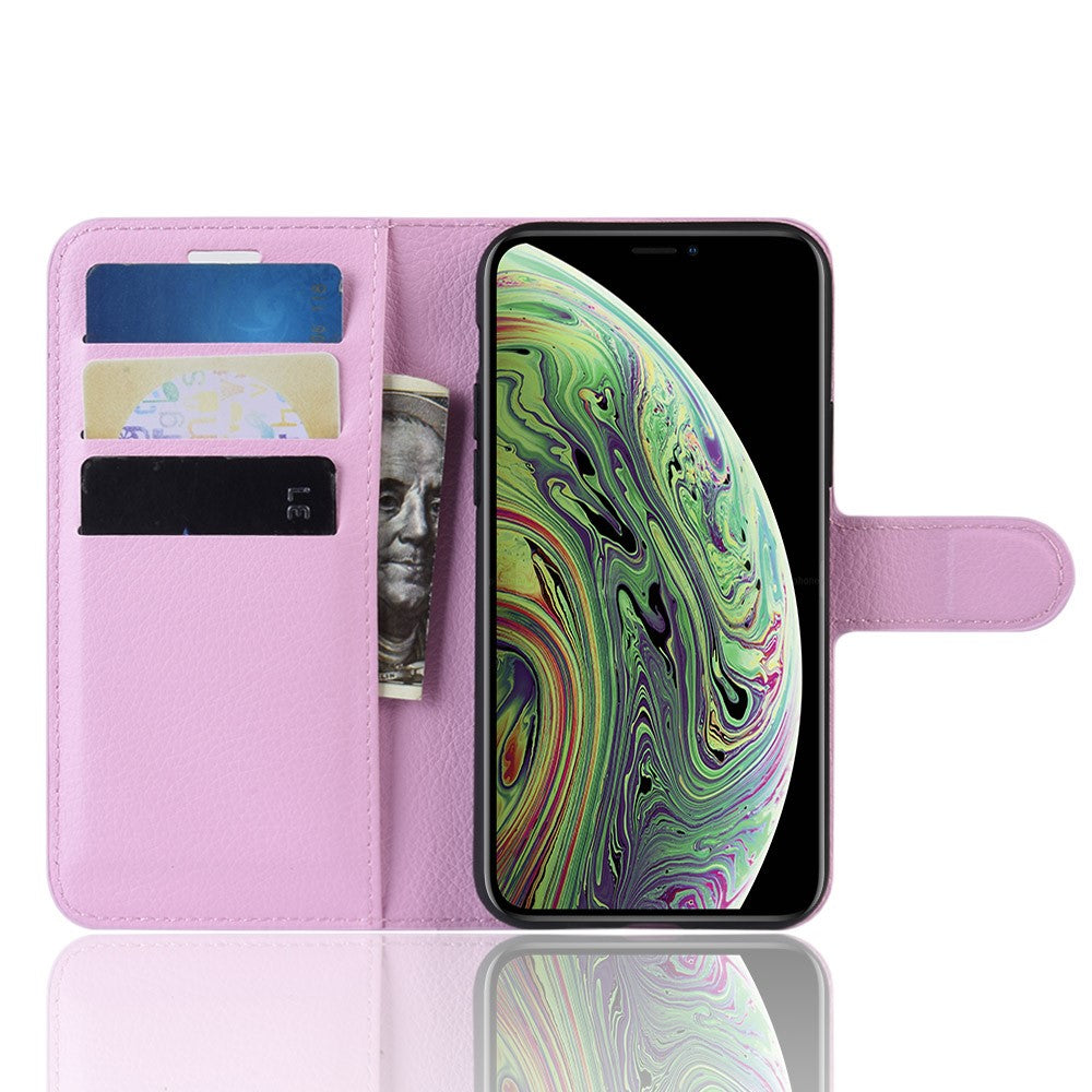 Litchi Skindpung Læder Stand Case til iPhone 11 Pro 5,8 tommer (2019)