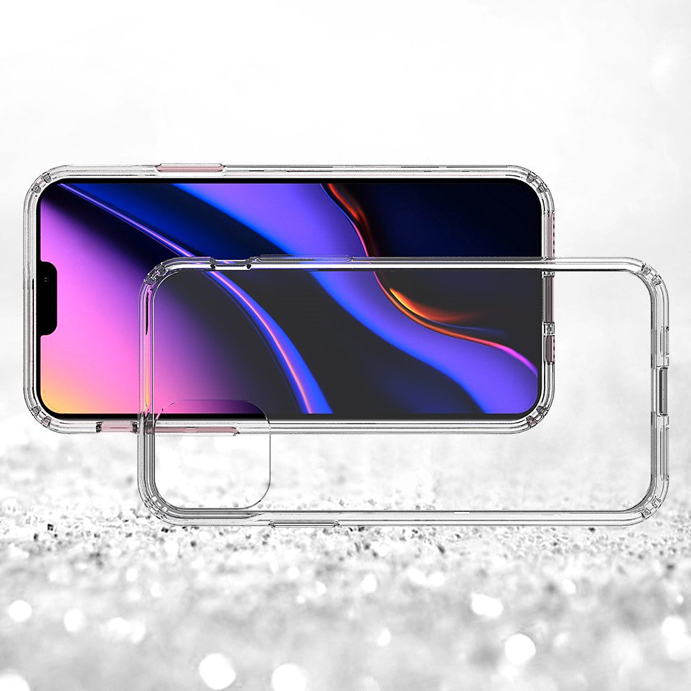 50Pcs/Pack Clear Acrylic + TPU Hybrid Back Case for iPhone 11 Pro 5.8 inch (2019)- Transparent