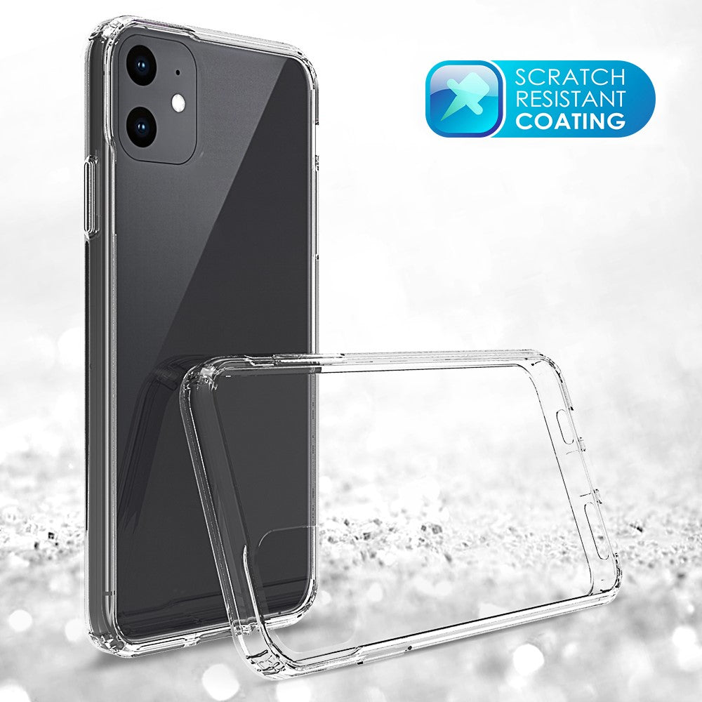 50Pcs/Pack Clear Acrylic + TPU Hybrid Phone Shell for iPhone 11 Pro Max 6.5 inch (2019)
