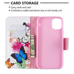 Printing Style Leather Wallet Phone Covering Case for iPhone 11 6.1 inch (2019)