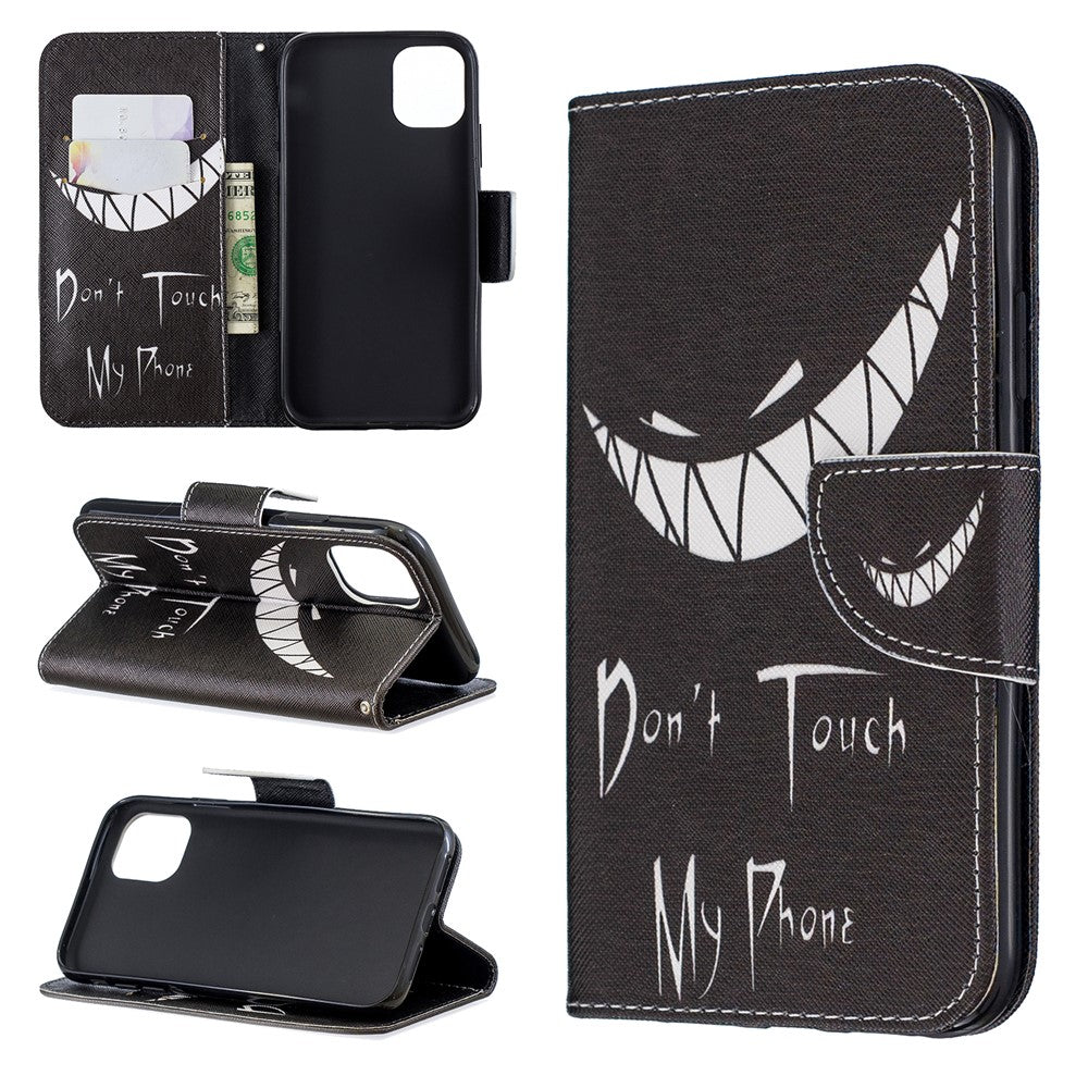 Printing Style Leather Wallet Phone Covering Case for iPhone 11 6.1 inch (2019)