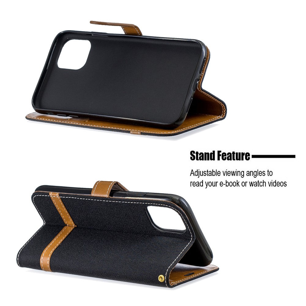 Jean Cloth PU Leather Phone Cover for iPhone 11 6.1 inch (2019)