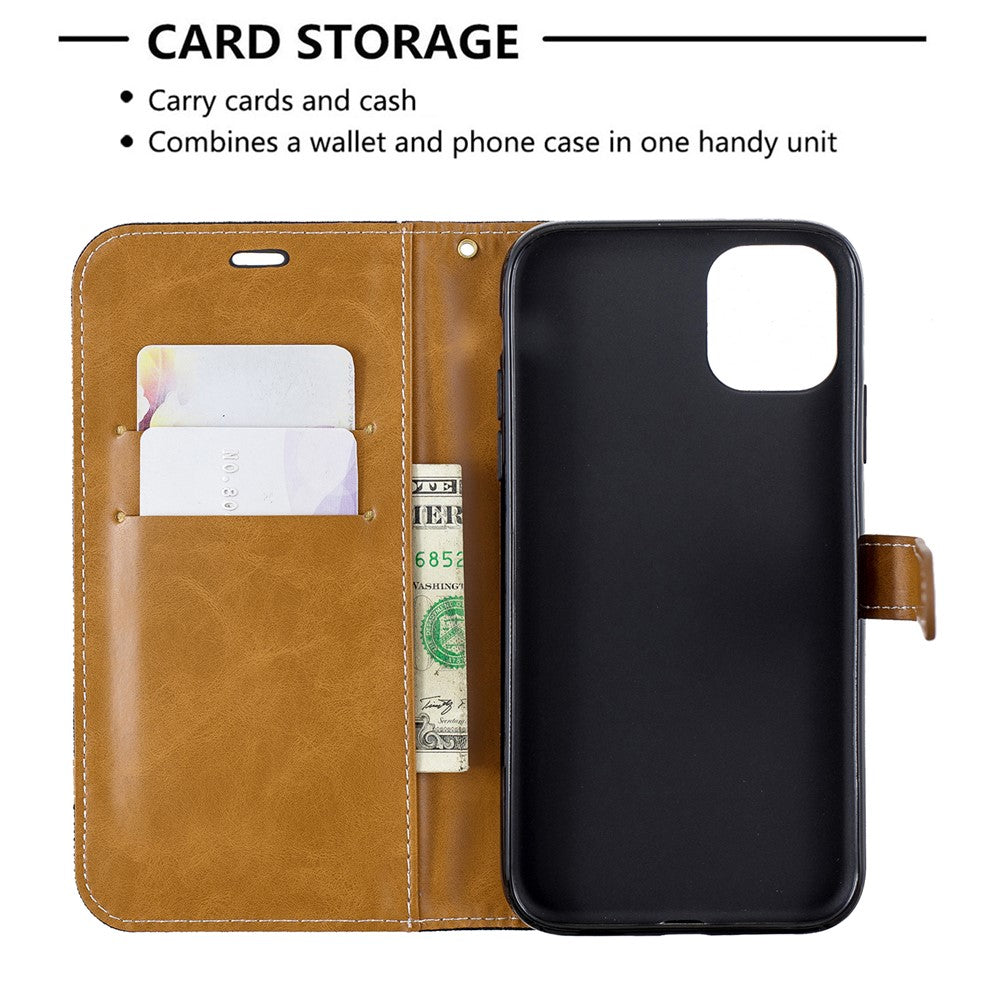 Jean Cloth PU Leather Phone Cover for iPhone 11 6.1 inch (2019)