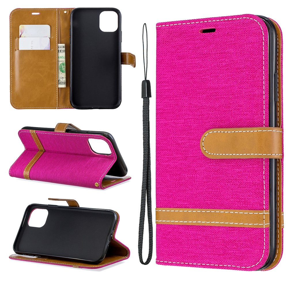 Jean Cloth PU Leather Phone Cover for iPhone 11 6.1 inch (2019)