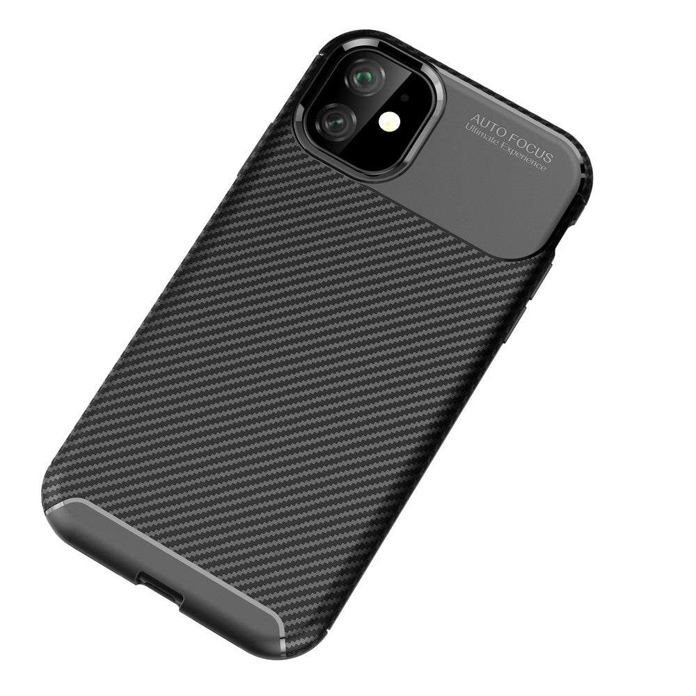 Carbon Fiber Texture Drop-proof TPU Phone Case for iPhone 11 6.1 inch (2019)