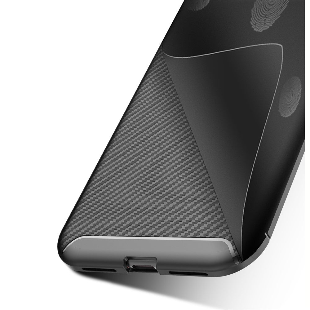 Carbon Fiber Texture Drop-proof TPU Phone Case for iPhone 11 6.1 inch (2019)