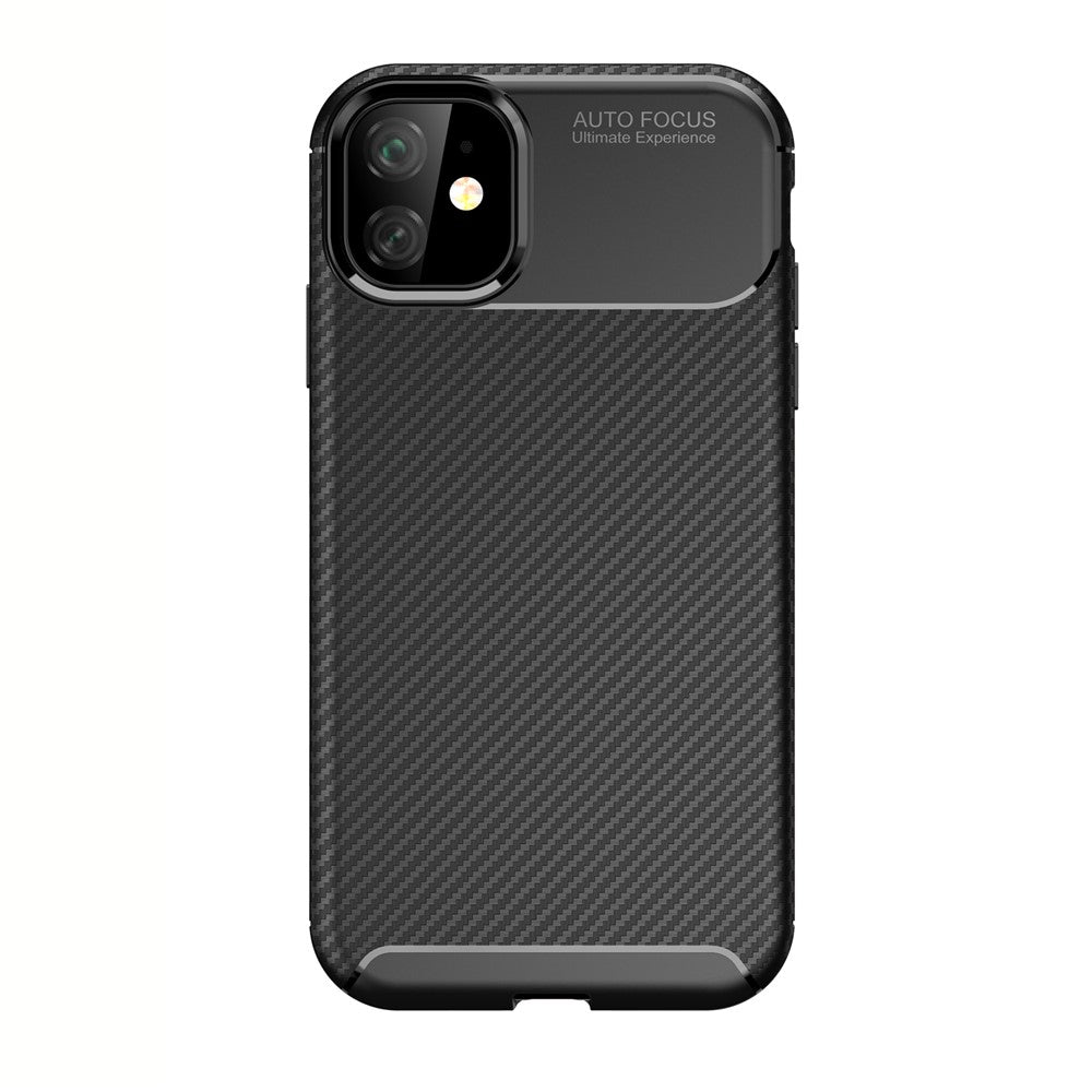 Carbon Fiber Texture Drop-proof TPU Phone Case for iPhone 11 6.1 inch (2019)