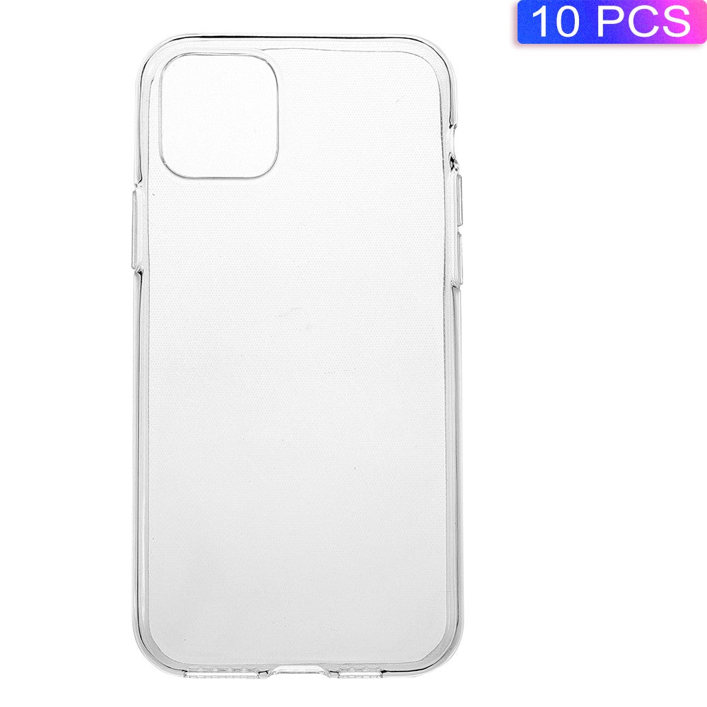 10 st. genomskinligt mjukt TPU-mobilskal för iPhone 11 Pro 5,8 tum (2019) med halkfritt insida