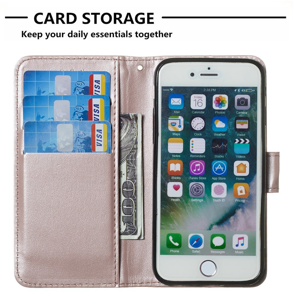 Wallet Leather Stand Mobile Phone Case for iPhone SE 8/7/SE (2020)/SE (2022) 4.7 inch
