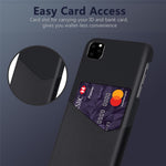 PC + PU + Cloth Hybrid Back Cover with Card Slot for iPhone 11 Pro 5.8 inch (2019)
