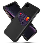 PC + PU + Stof Hybridbagskal med Kortplads til iPhone 11 Pro Max 6.5 tommer (2019)