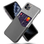 PC + PU + Stof Hybridbagskal med Kortplads til iPhone 11 Pro Max 6.5 tommer (2019)